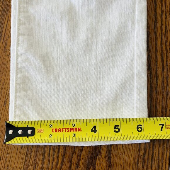 Mossimo Women's Dirty White Stretch Mid Rise Cropped Jeans Size 7 Straight Leg - Picture 10 of 11